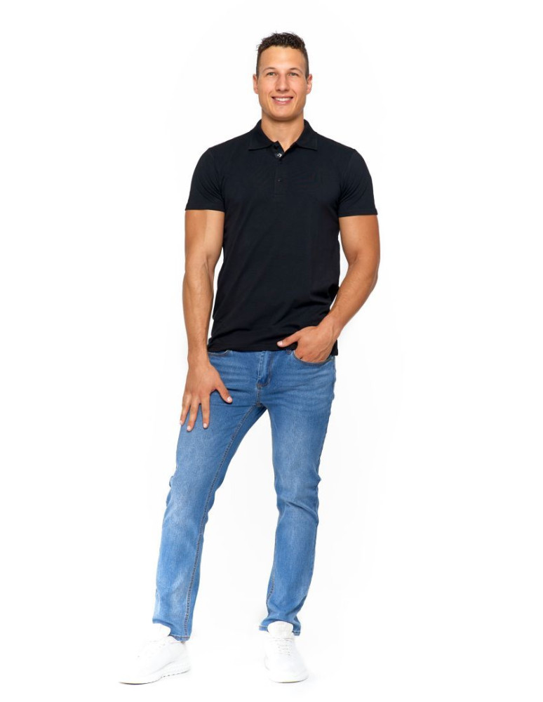 Polo - Koszulka męska polo bawełniana Premium Line CZARNY - produkt moraj.pl 4