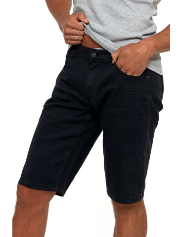 Szorty męskie - Krótkie spodenki męskie jeansowe szorty CZARNY - produkt 1