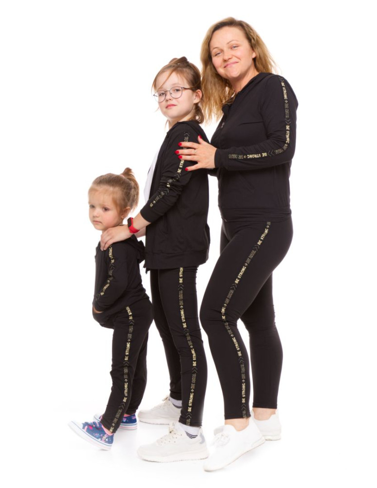 Legginsy - Legginsy damskie wysoki stan z efektem peach touch CZARNY - produkt moraj.pl 2