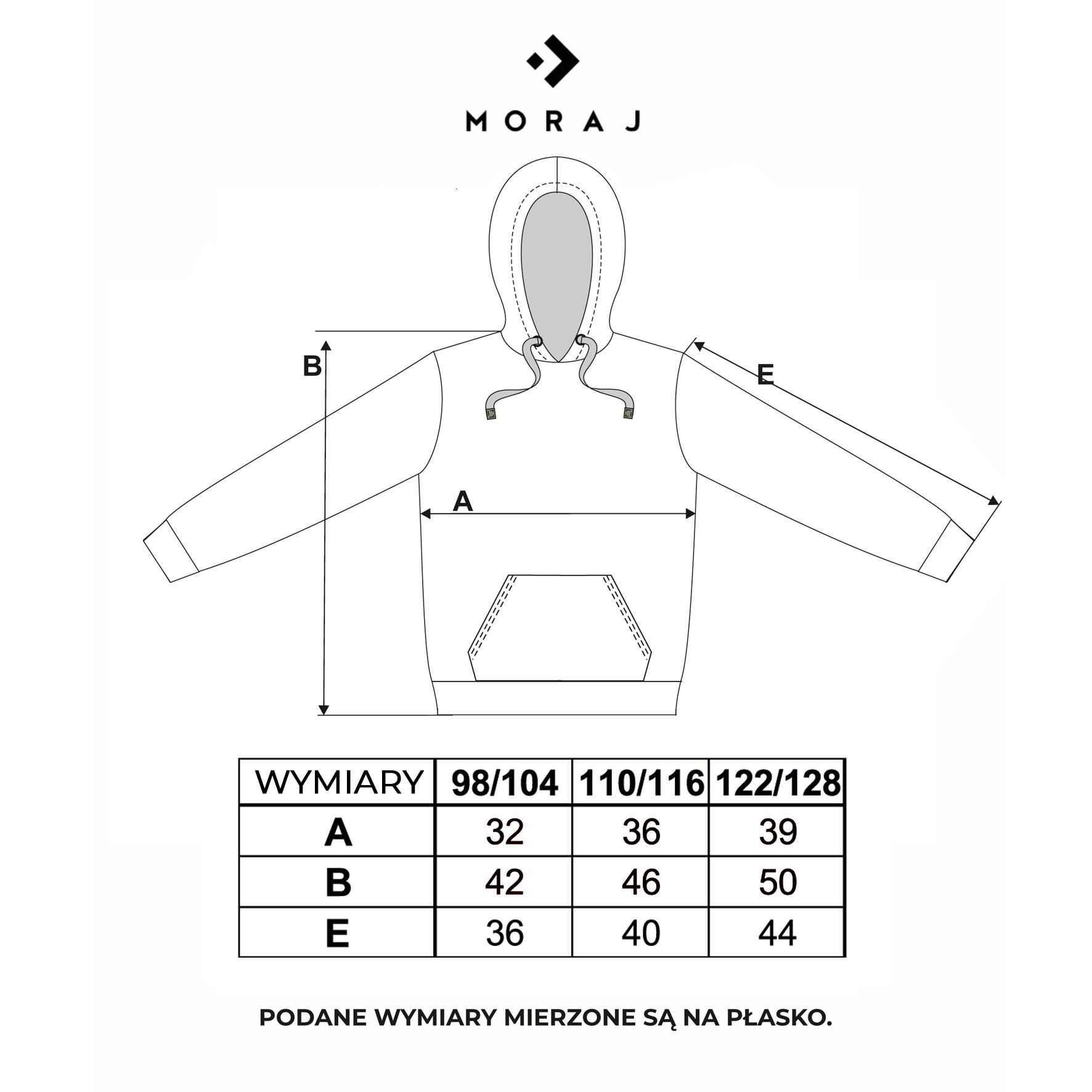 Bluza dziewczęca z kapturem z efektem peach touch