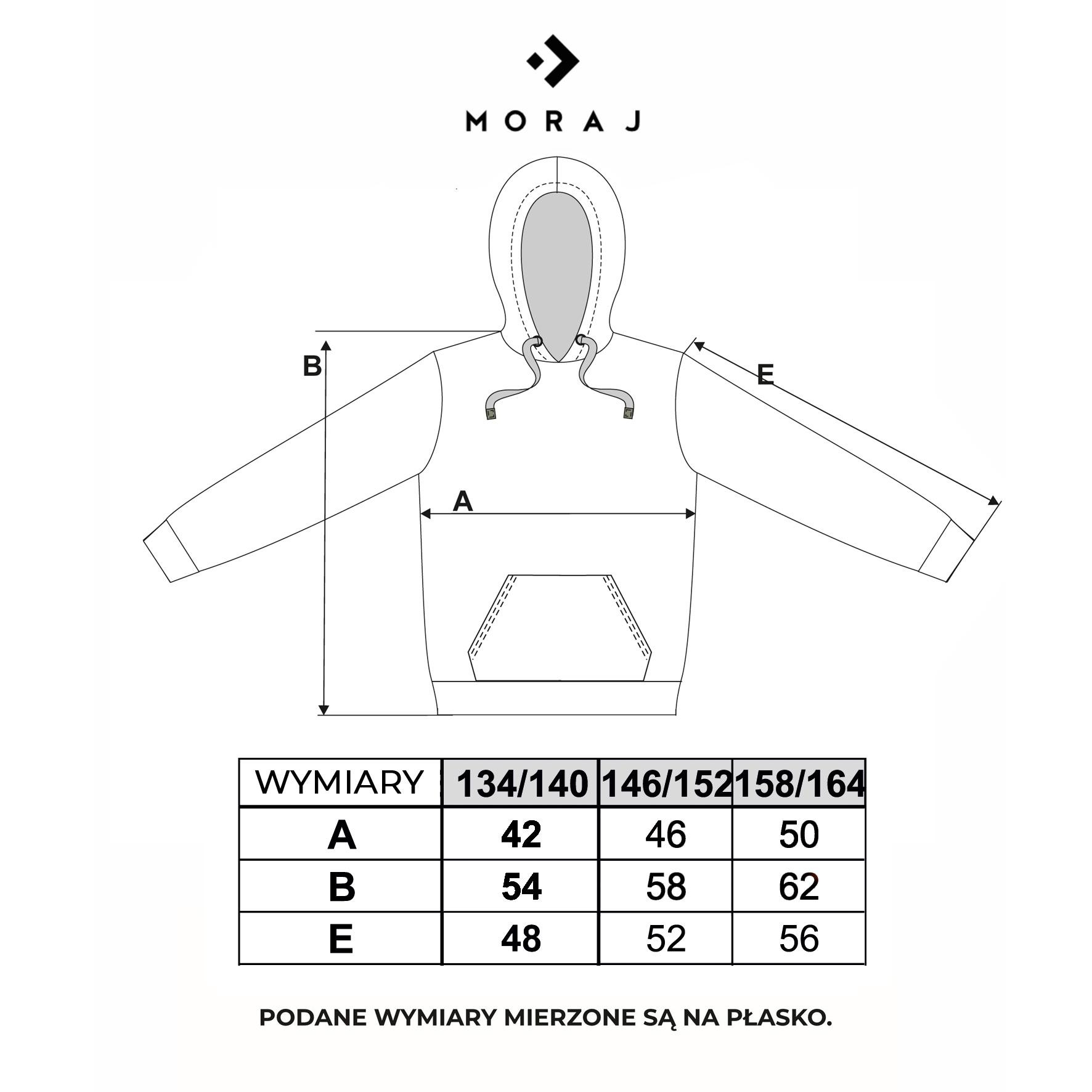 Bluza młodzieżowa z kapturem z efektem peach touch