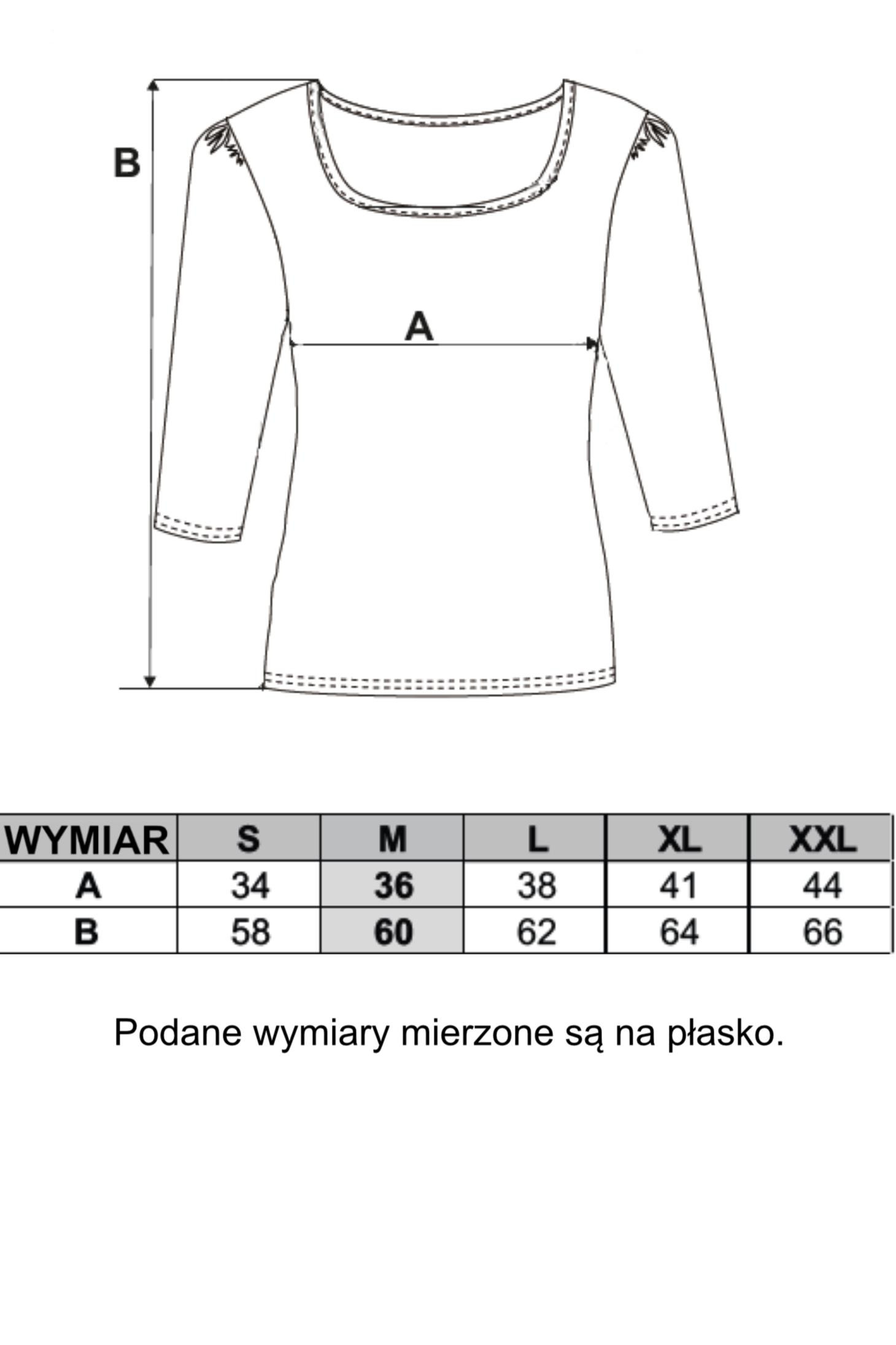 Bluzka damska z prążka z dekoltem karo