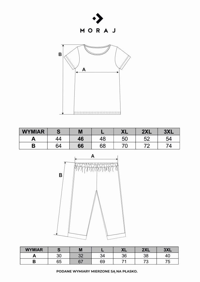 Piżama damska bawełniana spodnie 3/4 plus size Piżama damska bawełniana spodnie 3/4 plus size