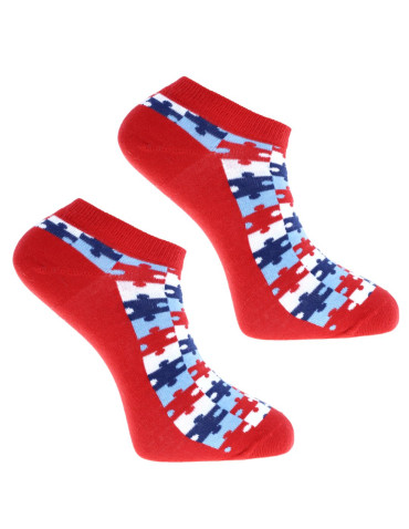 Stopki - Skarpetki stopki męskie kolorowe w puzzle WIELOKOLOROWY - produkt 3