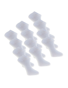 Stopki damskie bawełniane białe 12-pak