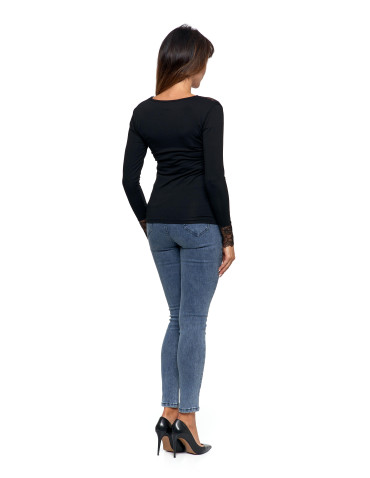 Spodnie damskie - Spodnie jeansy damskie typu skinny elastyczne JASNY NIEBIESKI  - produkt 1
