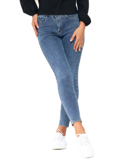 Jeansy spodnie damskie skinny z wysokim stanem
