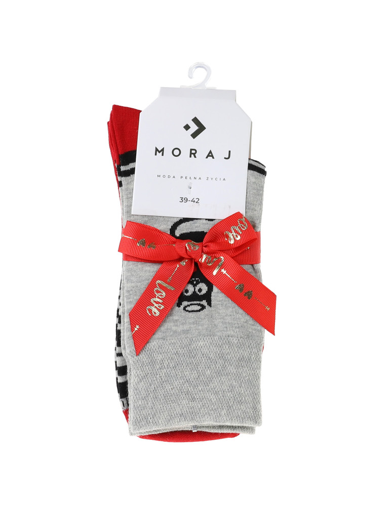 Długie - Walentynkowe skarpetki dla par zakochany kotek 2-pak WIELOKOLOROWY  - produkt moraj.pl 2