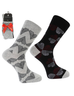 Skarpety męskie Walentynkowe w serca 2-pak