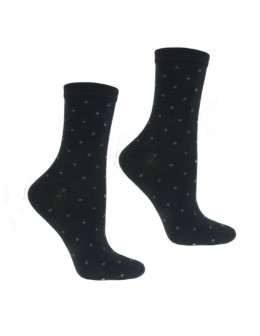 Damskie skarpety długie bawełniane wzór w kropeczki 3-pak  - produkt 2