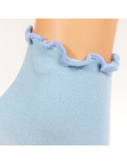 Skarpety damskie 3/4 zakończone bezuciskową falbanką 3-pak  - produkt 2