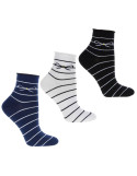 Skarpety damskie 3/4 w paski 3-pak