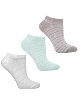 Skarpetki stopki damskie bawełniane wzór 3-pak