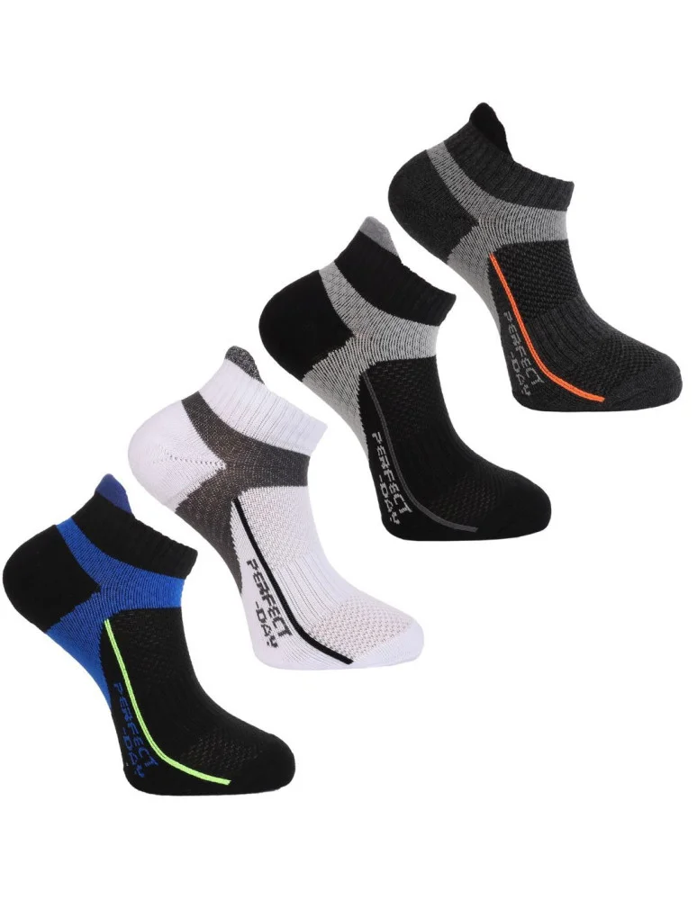 Skarpetki za kostkę - Skarpety męskie krótkie sportowe z zapiętką WIELOKOLOROWY - produkt moraj.pl 4