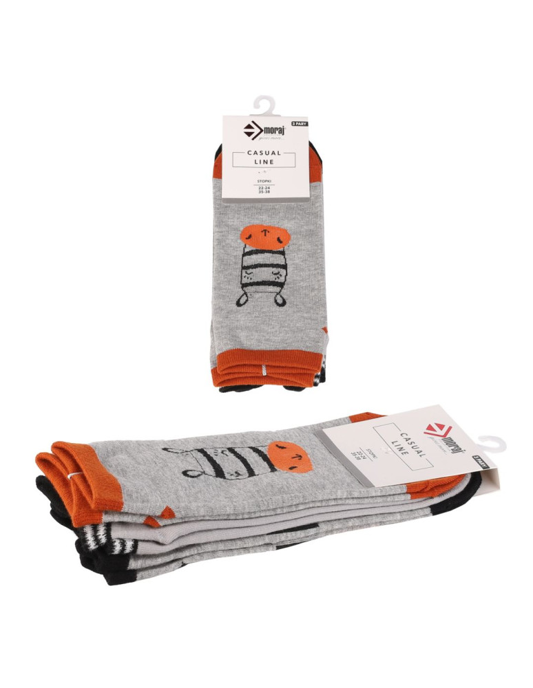 Stopki - Skarpetki stopki damskie bawełniane zebra 12-pak WIELOKOLOROWY - produkt moraj.pl 6