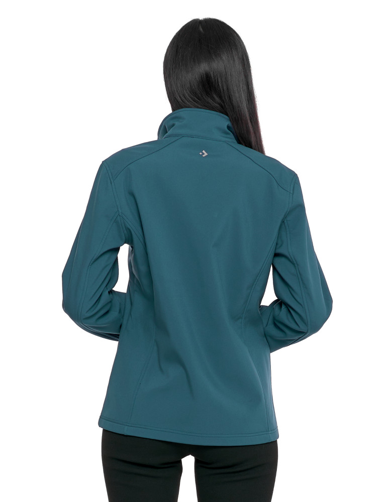 Odzież wierzchnia - Kurtka damska wiatroszczelna typu SoftShell bez kaptura ZIELONY - produkt moraj.pl 11