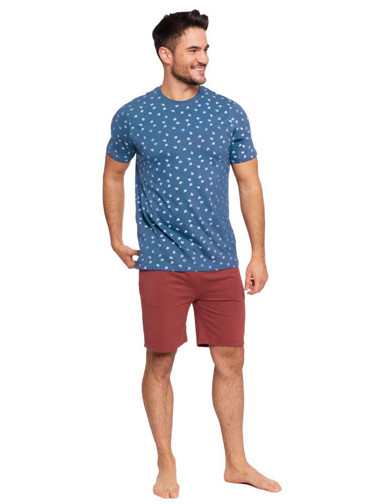 Koszulki, topy, koszule - Koszulka męska T-shirt z krótkim rękawem w morski wzór JEANS - produkt moraj.pl 3
