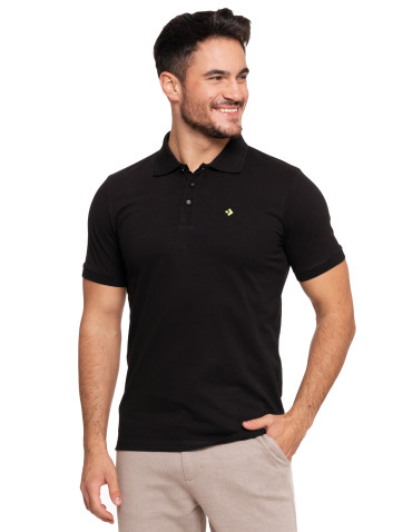 Polo - Koszulka męska polo bawełniana Premium klasyczna CZARNY - produkt 1
