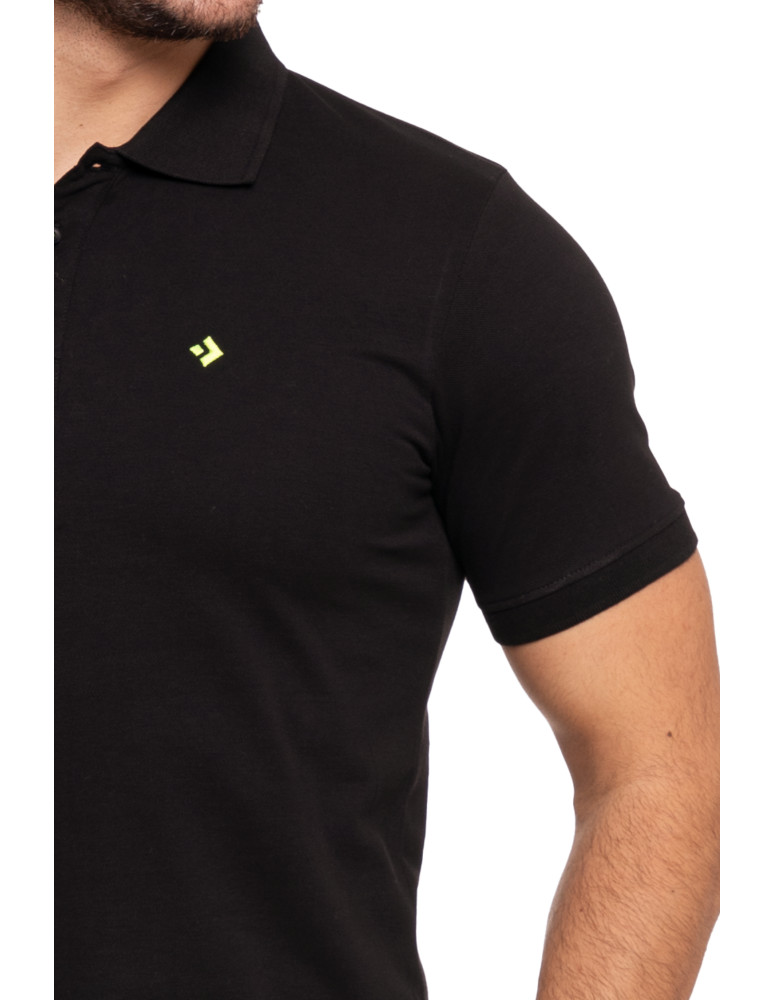 Polo - Koszulka męska polo bawełniana Premium klasyczna CZARNY - produkt moraj.pl 3