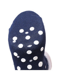 Ciepłe długie skarpetki dziecięce w groszki z ABS 3-pak  - produkt 2