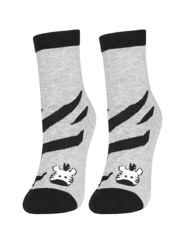 Za kostkę - Skarpetki damskie krótkie bawełniane wzór zebra 12-pak WIELOKOLOROWY - produkt 7
