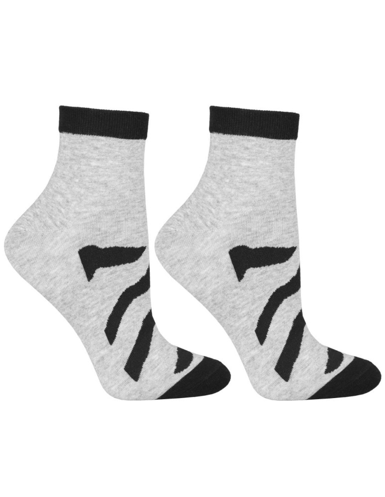 Za kostkę - Skarpetki damskie krótkie bawełniane wzór zebra 12-pak WIELOKOLOROWY - produkt moraj.pl 8