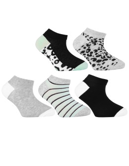 Stopki skarpetki bawełniane dziewczęce mix wzorów 5-pak