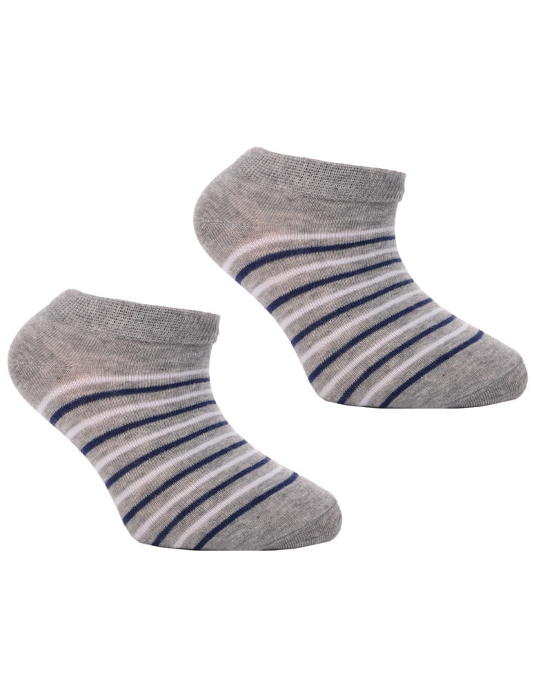 Stopki - Skarpetki stopki chłopięce bawełniane wzór w paski 3-pak WIELOKOLOROWY  - produkt moraj.pl 2