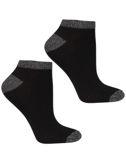 Skarpetki stopki damskie z błyszczącym wykończeniem 3-pak  - produkt 2