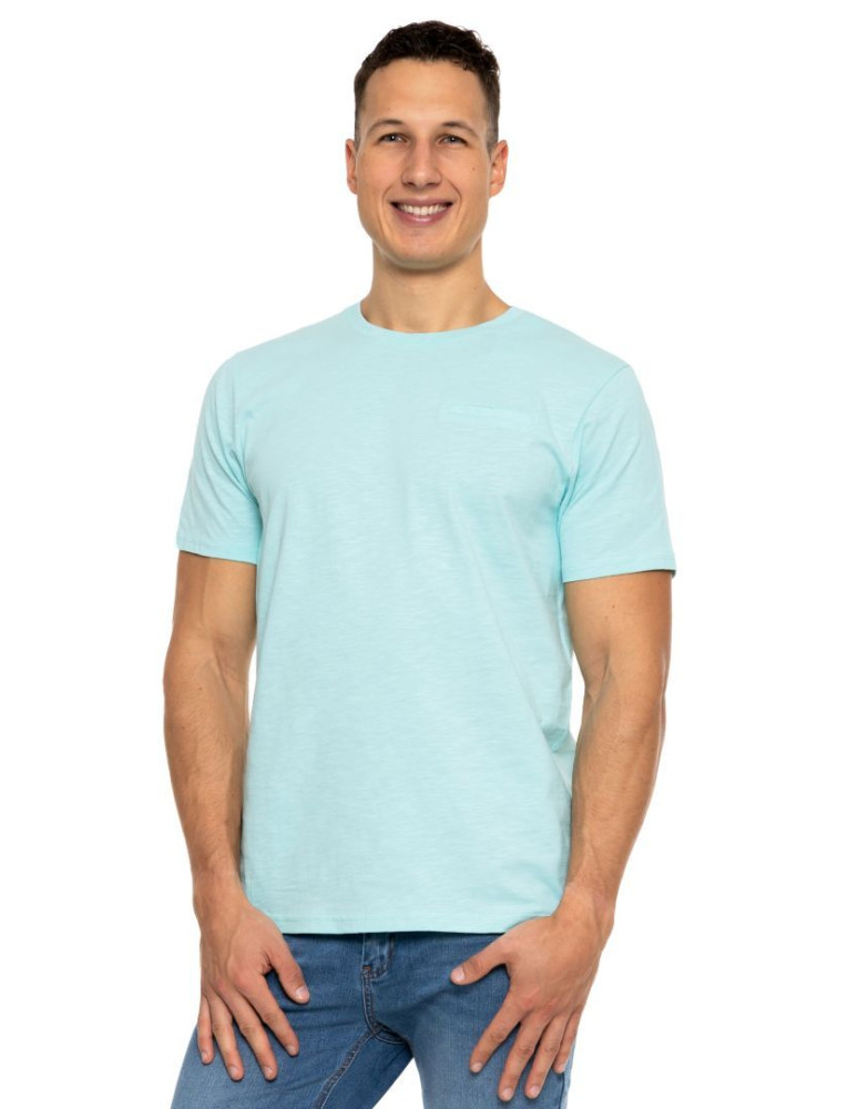 Koszulki, topy, koszule - Koszulka męska T-shirt bawełniany bez wzoru MIĘTA - produkt moraj.pl 1