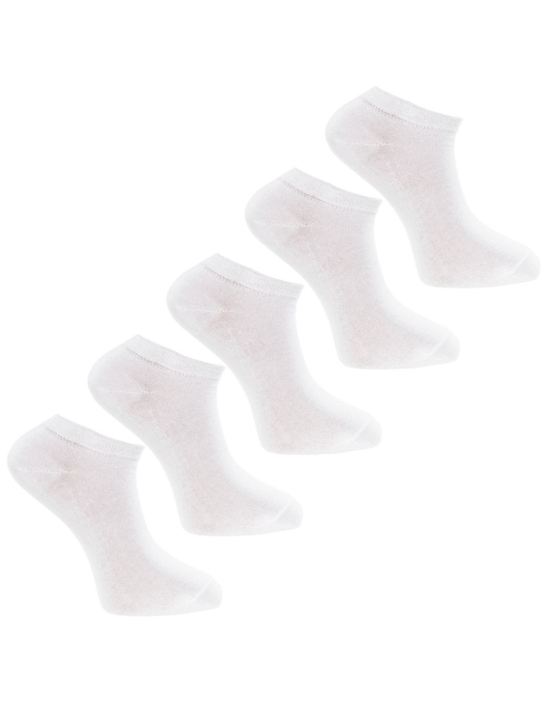 Białe skarpetki stopki z bawełny eko regenerowanej BIAŁY