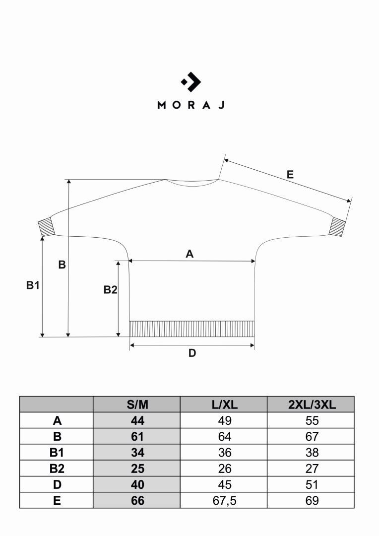 Sweter damski z perełkami i kimonowym rękawem