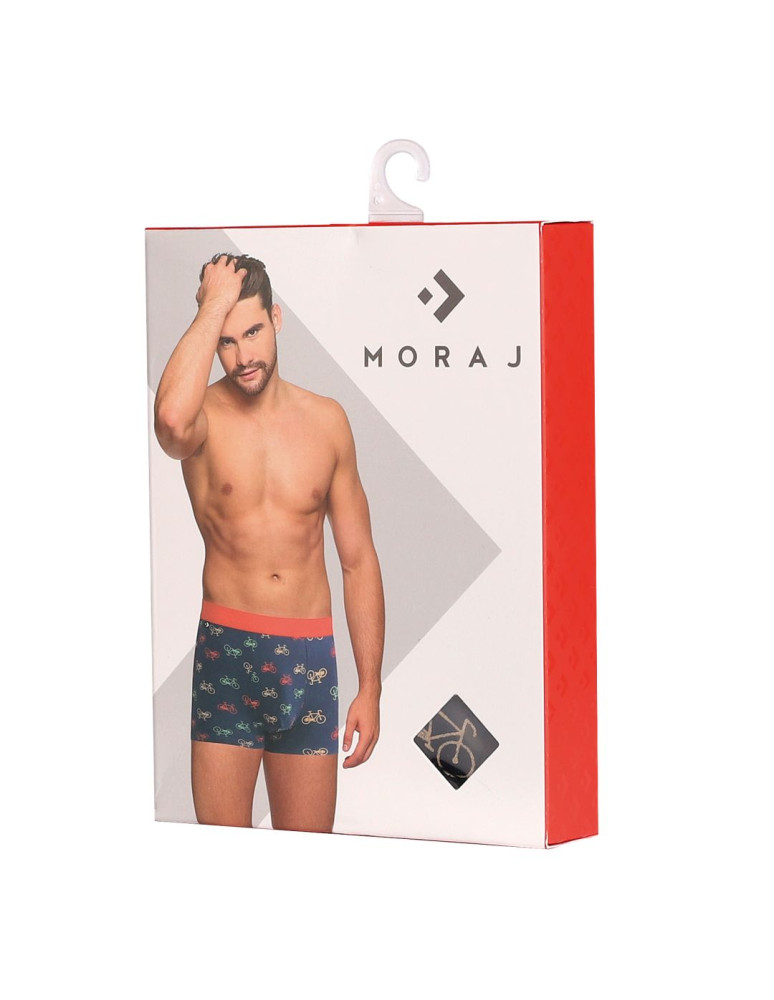 Bokserki dopasowane - Bokserki męskie bawełniane zabawny wzór w rowery WIELOKOLOROWY - produkt moraj.pl 2