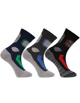 Ciepłe skarpety męskie długie Frotte szeroki ściągacz 3-pak