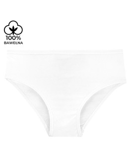 Majtki damskie figi wysoki stan 100% bawełna białe 6-pak  - produkt 2