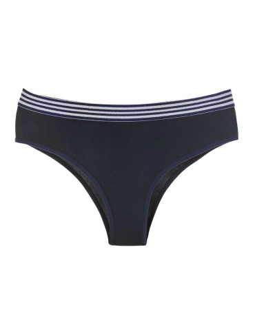 Figi - Majtki damskie brazyliany z szeroką gumą w pasie WIELOKOLOROWY - produkt 2