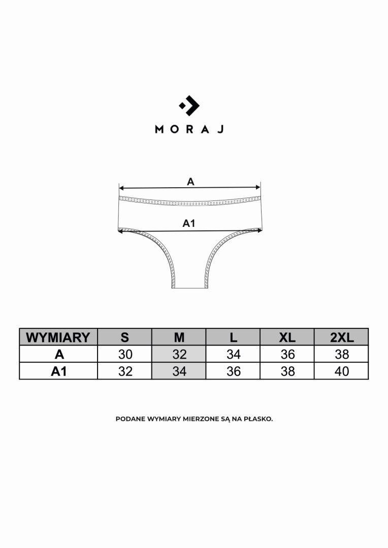 Majtki damskie brazyliany z szeroką gumą w pasie