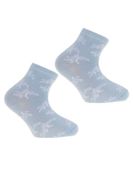 Skarpetki krótkie dziewczęce bawełniane jasne kolory 3-pak - produkt 2