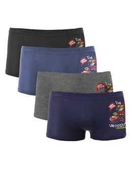 Majtki bokserki chłopięce z bawełną 4-pak