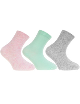 Skarpetki dziewczęce długie pastelowe kolory 3-pak