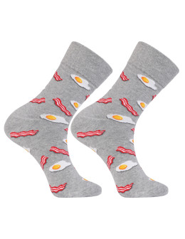 Skarpetki męskie długie bawełniane wzór w jedzenie 4-pak - produkt 2