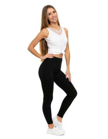 Legginsy - Klasyczne legginsy ocieplane damskie GRAFIT - produkt 2