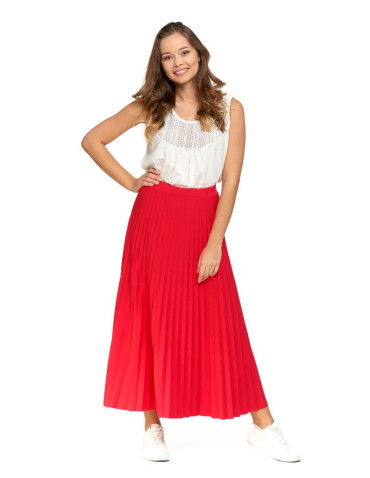 Spódnice - Plisowana spódnica damska maxi CZARNY - produkt 1