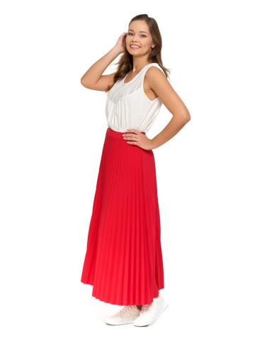 Spódnice - Plisowana spódnica damska maxi CZARNY - produkt 9