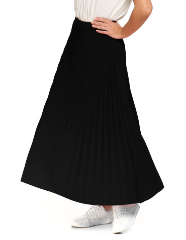 Spódnice - Plisowana spódnica damska maxi CZARNY - produkt 18