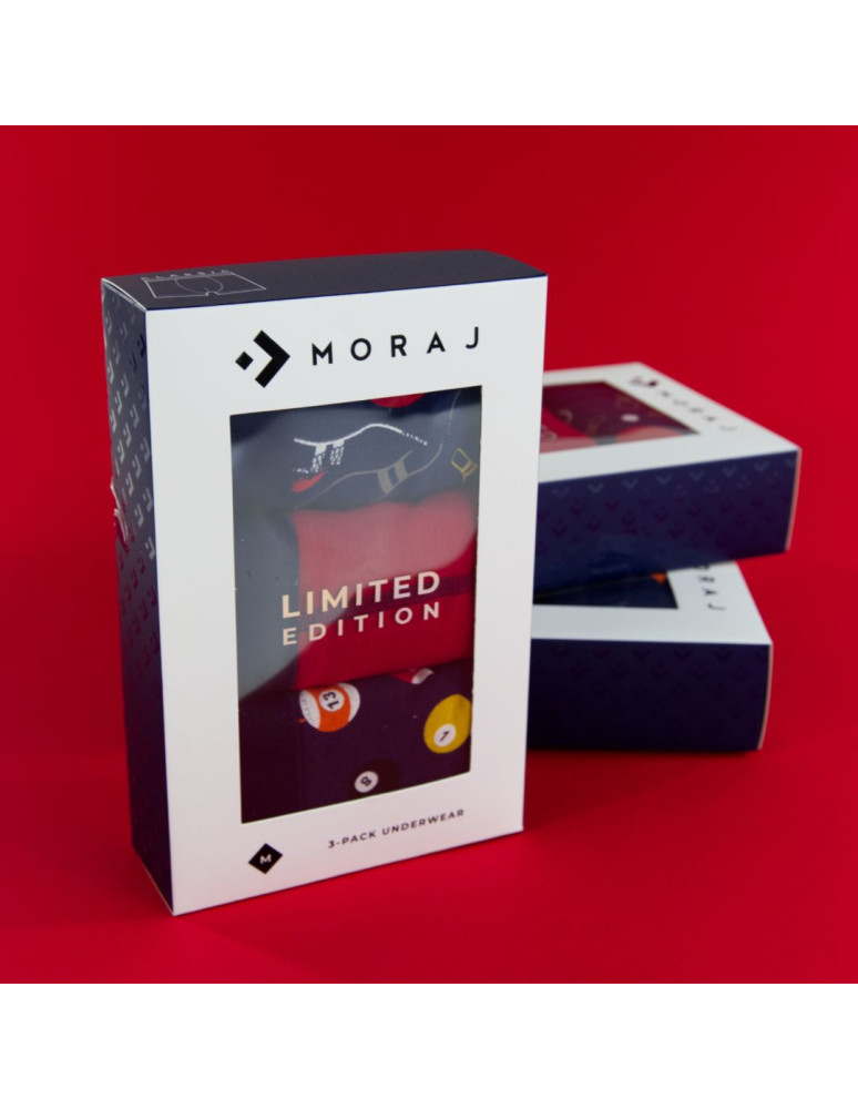 Bokserki dopasowane - Bokserki męskie bawełniane ze wzorem LIMITED EDITION 3-pak WIELOKOLOROWY - produkt moraj.pl 10
