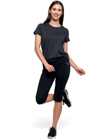Bluzki i koszule - Sportowa bluzka damska z krótkim rękawkiem SZARY - produkt 7