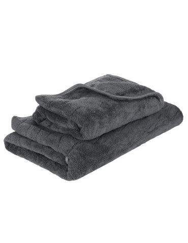 Mikrofibra - Komplet ręczników kąpielowych z mikrofibry 2-pak CIEMNY SZARY - produkt 1