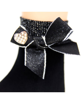 Skarpetki damskie długie z ozdobną kokardką 3-pak - produkt 2