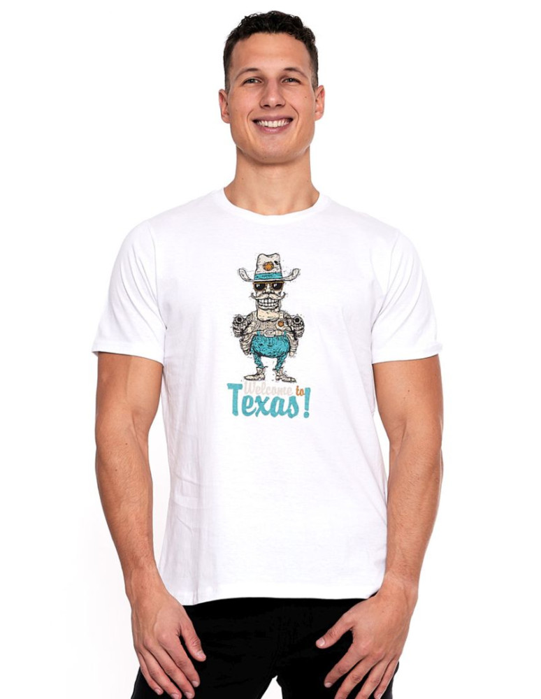 Koszulki, topy, koszule - T-shirt męski 100% bawełna z zabawnym nadrukiem BIAŁY - produkt moraj.pl 1